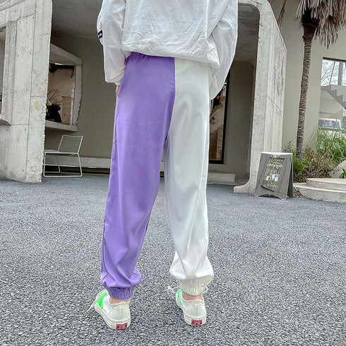 Two-Tone Smiley Sweatpants Fashion Kids Casual Pants